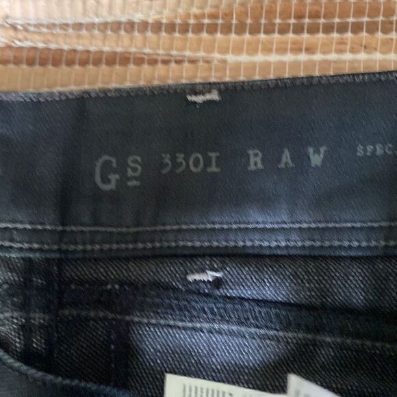 EUC G Star raw black coated jeans size 26 /32 - Picture 3 of 10
